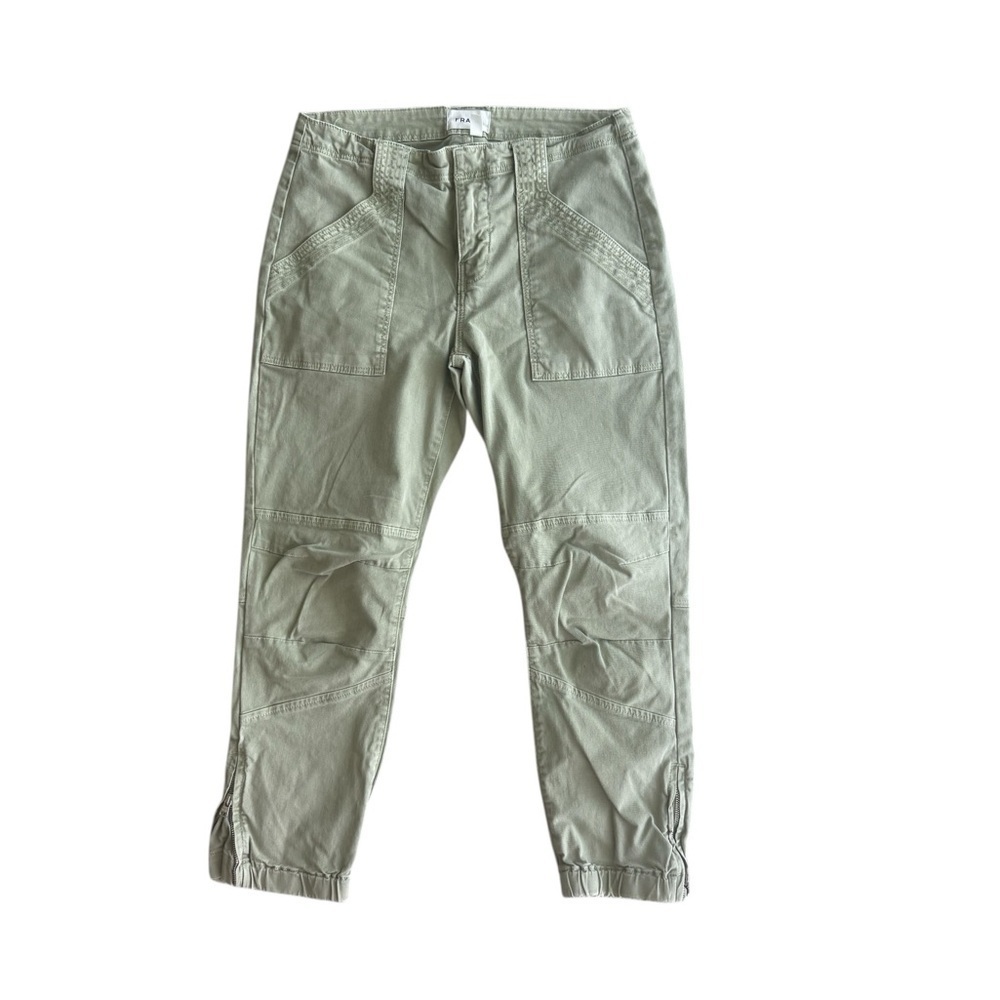 FRAME TRAPUNTO MOTO PANT - WASHED ALOE GREEN PANTS SIZE 28